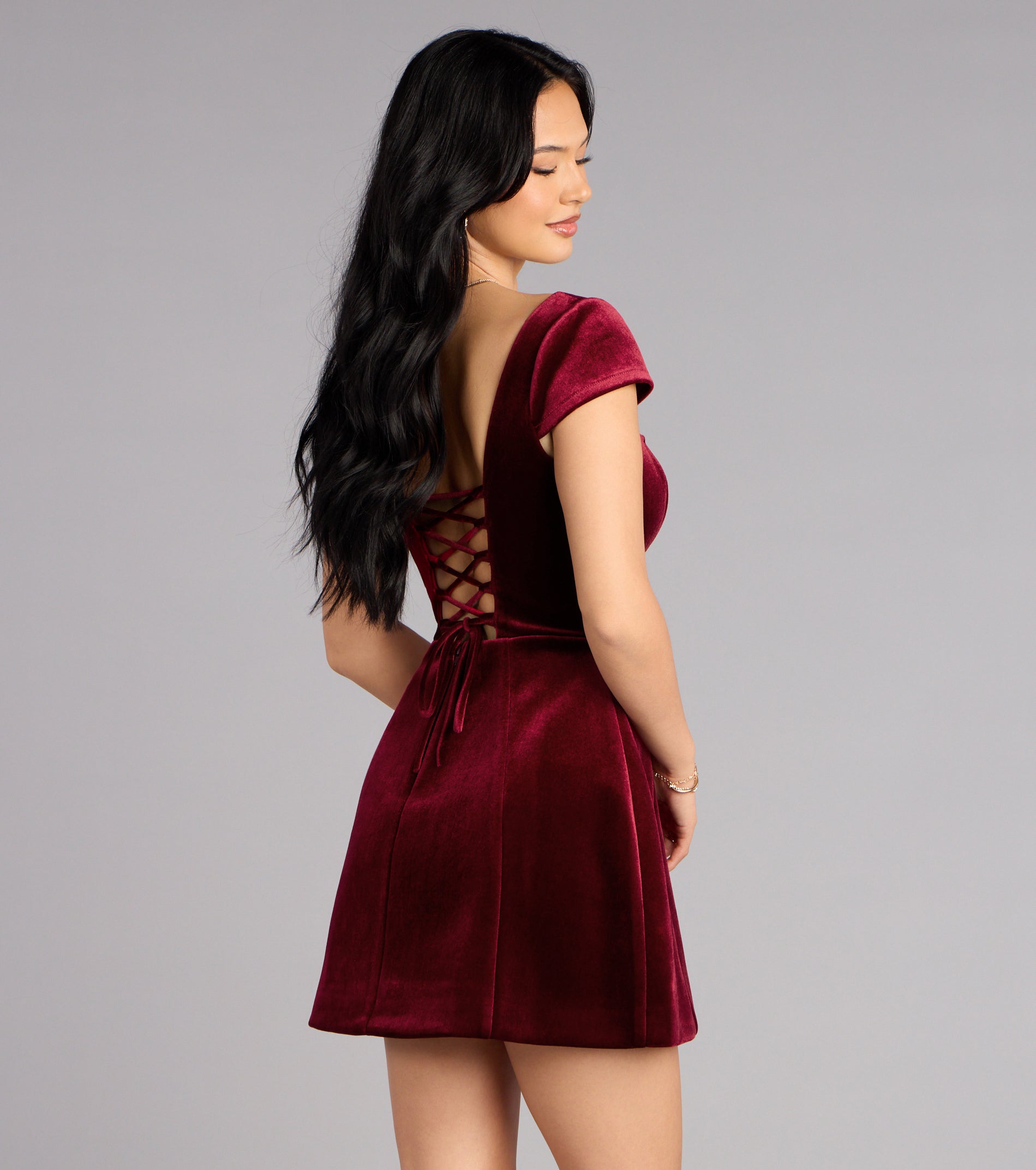 Dana Velvet A-Line Mini Dress