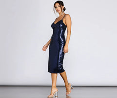 Raegan Formal Sequin Midi Dress