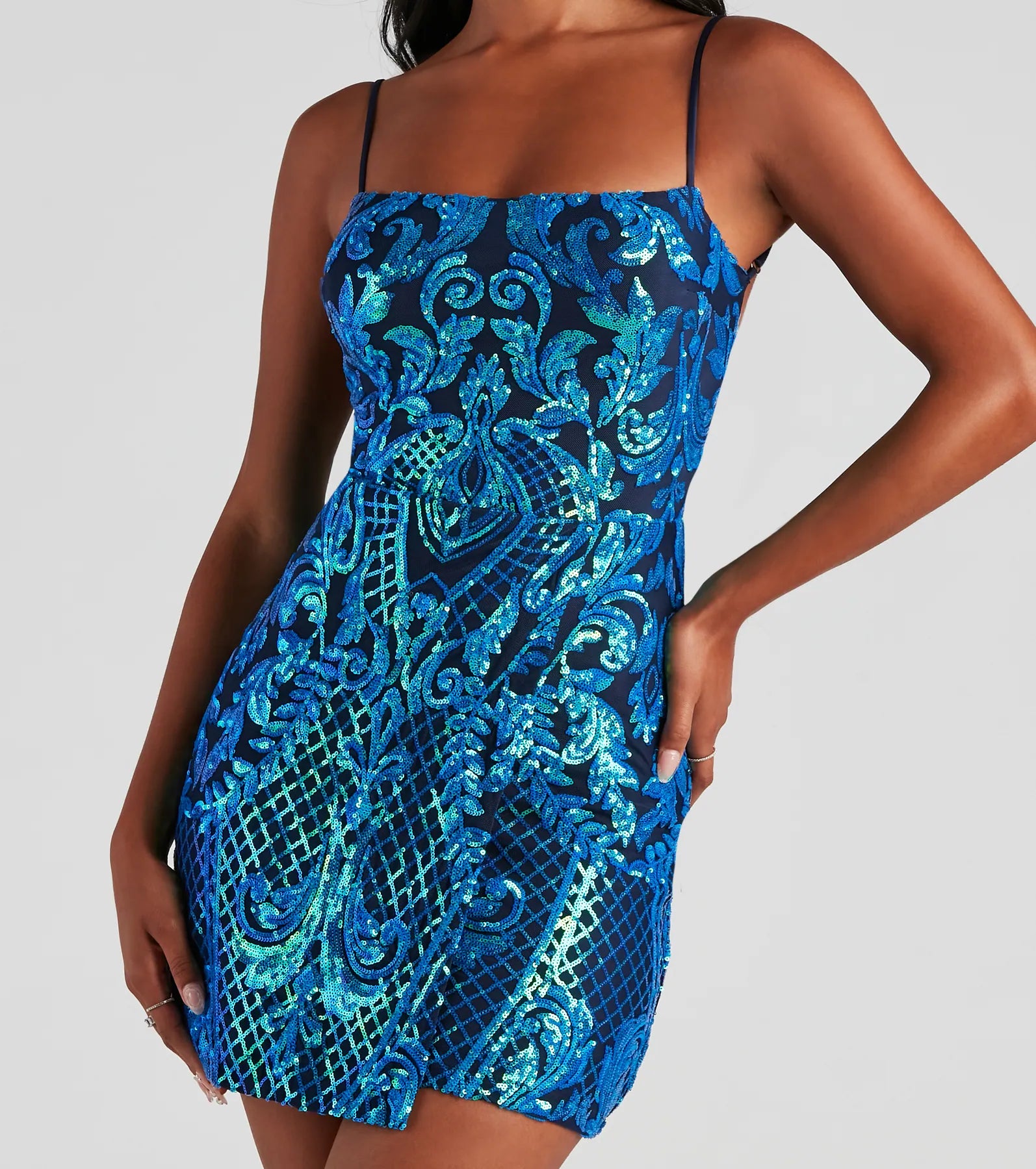 Kaylie Sequin Short Party Dress