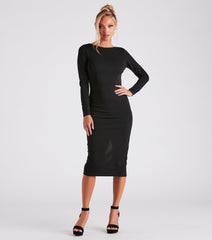 Melanie Backless Formal Midi Dress