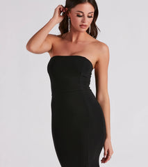 Palmer Strapless High-Low Midi Dress