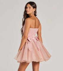 Jaimie Strapless Corset Bow A-Line Party Dress