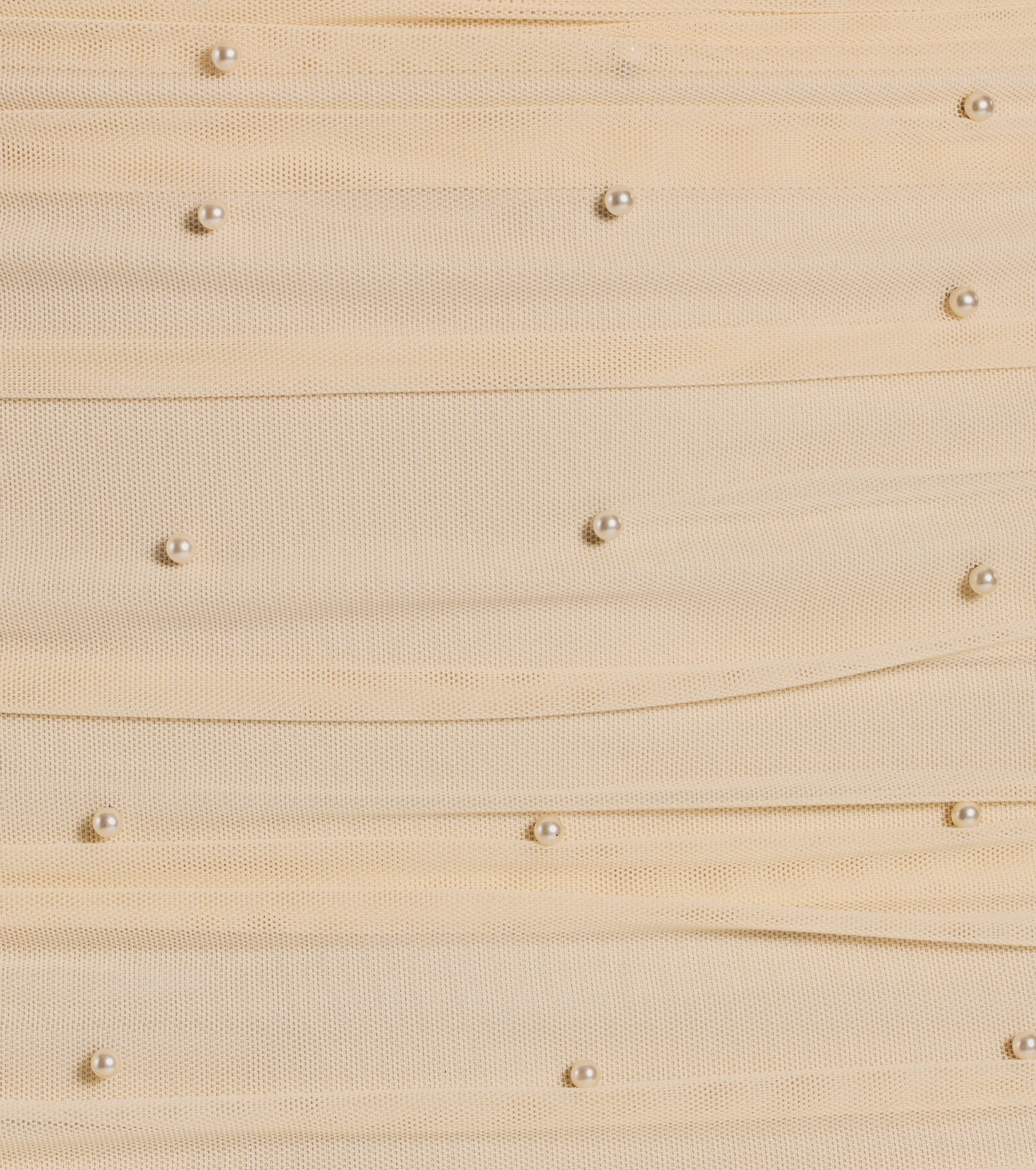 Talia Pearl Mesh Cold-Shoulder Mini Dress