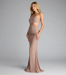 Giselle One-Shoulder Mermaid Glitter Formal Dress