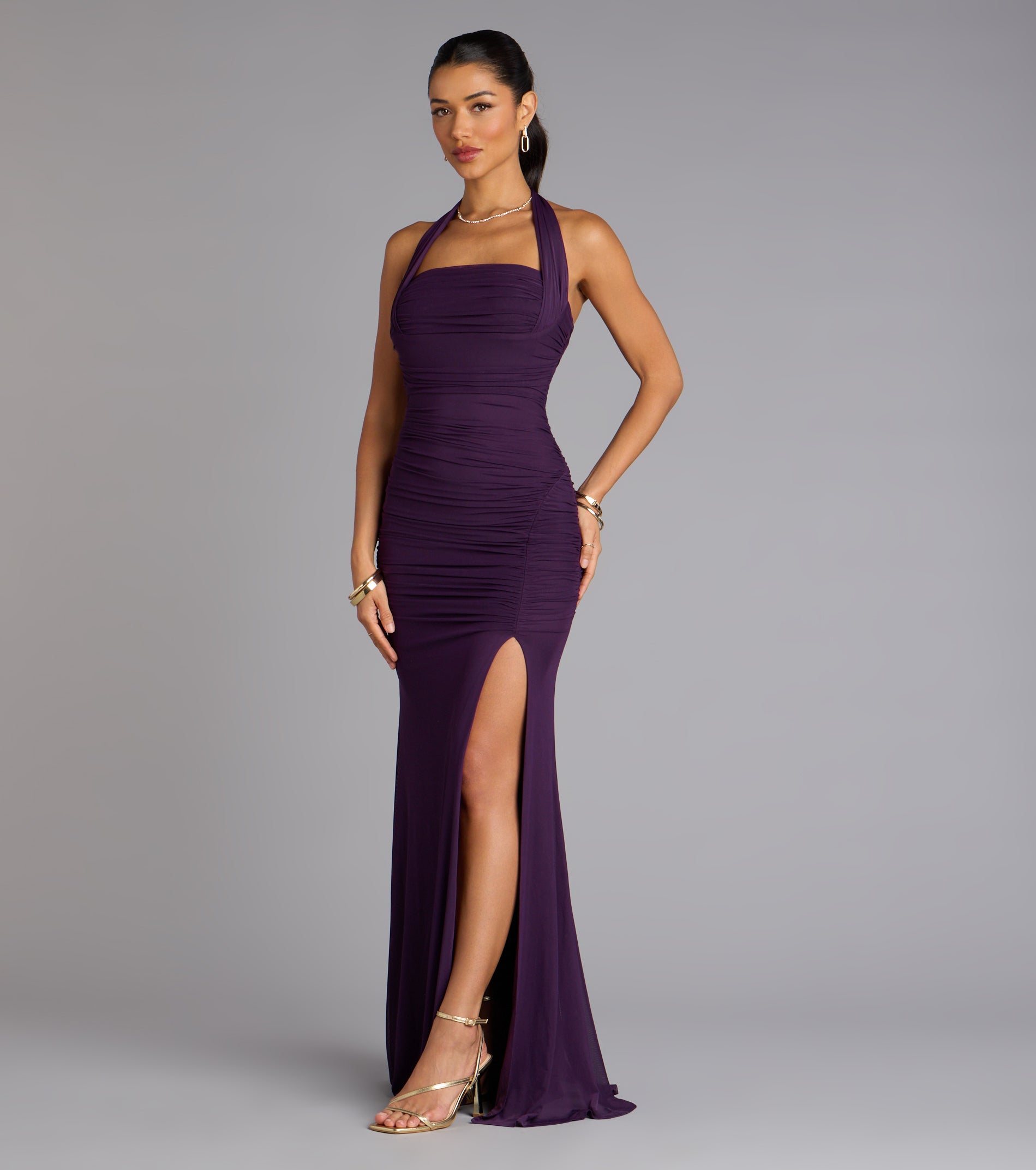Katarina Halter Slit Mermaid Formal Dress