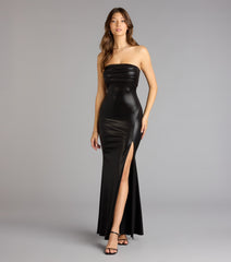 Nyssa Strapless Slit Mermaid Formal Dress