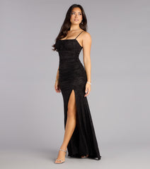 Selena Glitter Slit Mermaid Formal Dress