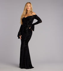 Korey Velvet Off-The-Shoulder Mermaid Formal Dress