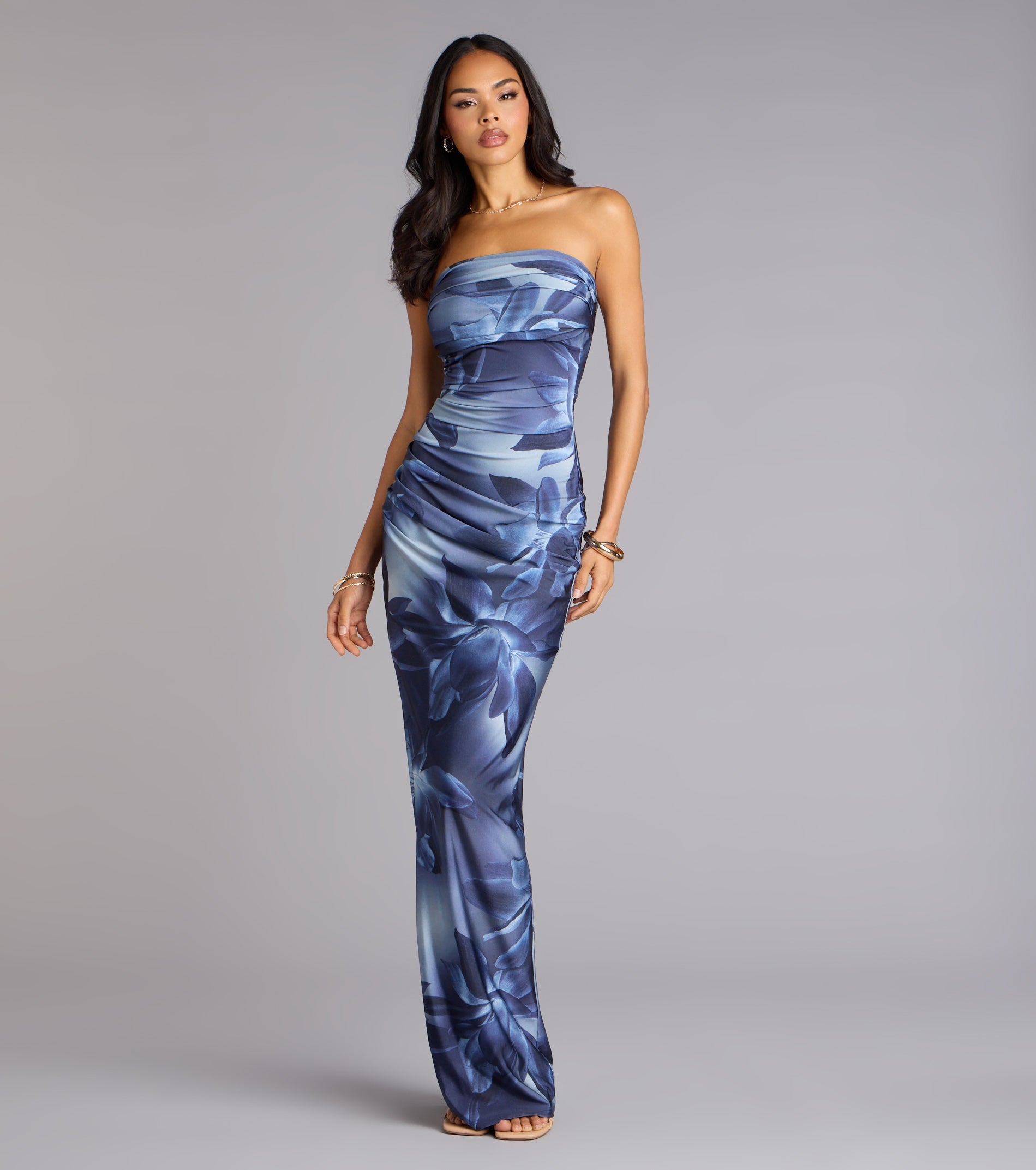 Sienna Floral Bodycon Slit Formal Dress