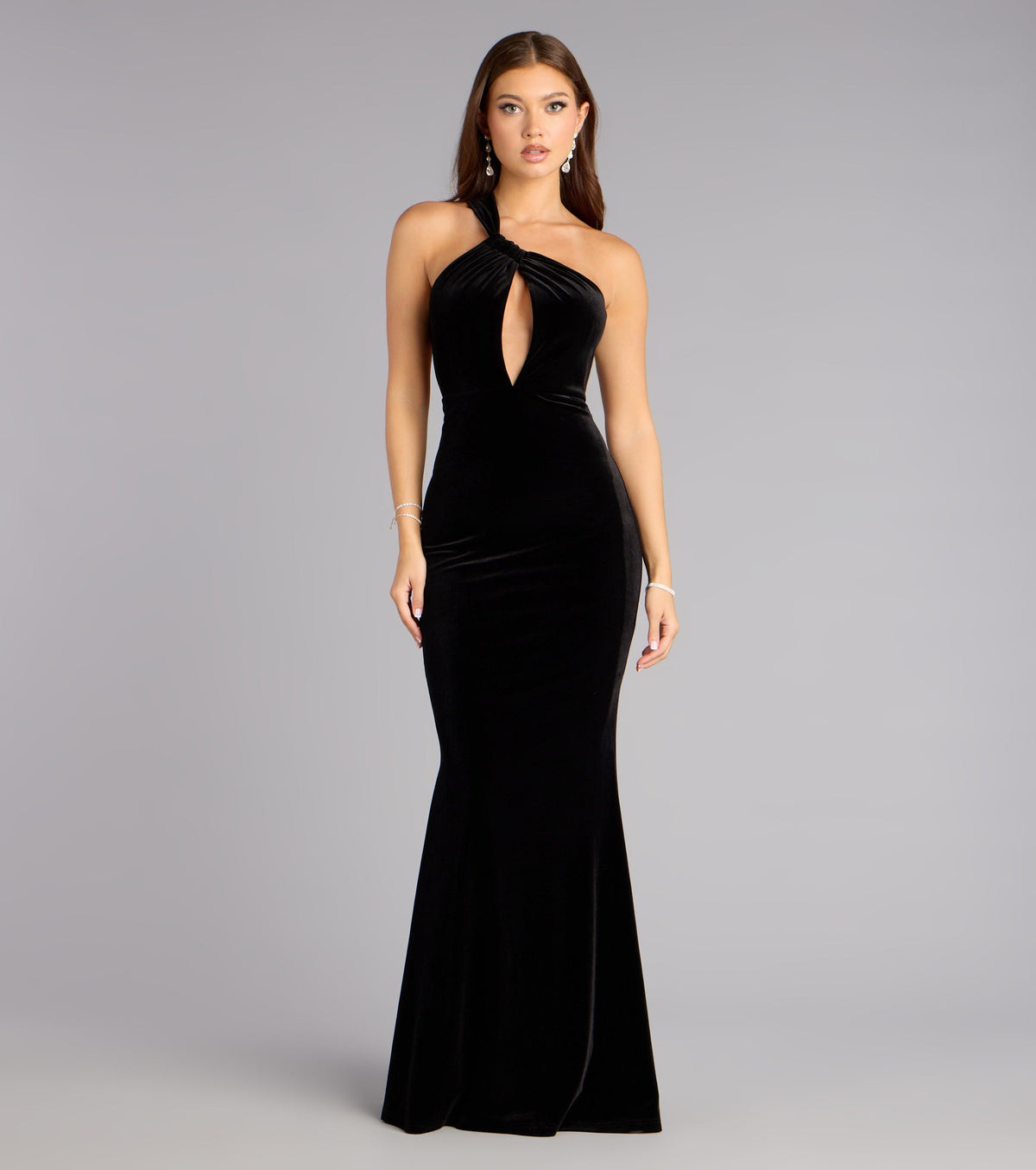 Monica Velvet Cutout Mermaid Formal Dress