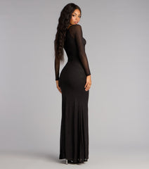 Michelle Glitter Cutout Mermaid Formal Dress