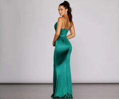 Diane Formal Satin Sleeveless Dress