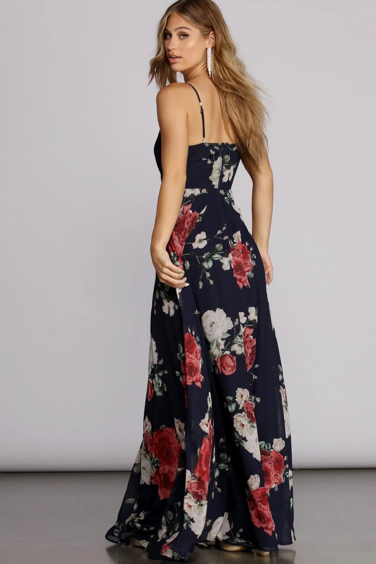 Marlena Floral Chiffon Gown