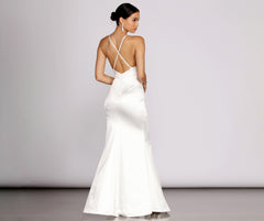 Raelynn Satin Cross Strap Dress