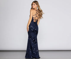 Elodie Sequin Formal Gown