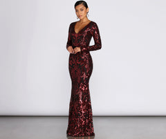 Cecile Sequin Formal Gown