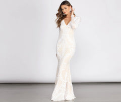 Misha Sequin Mermaid Dress