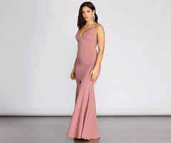 Alia Deep V Mermaid Dress