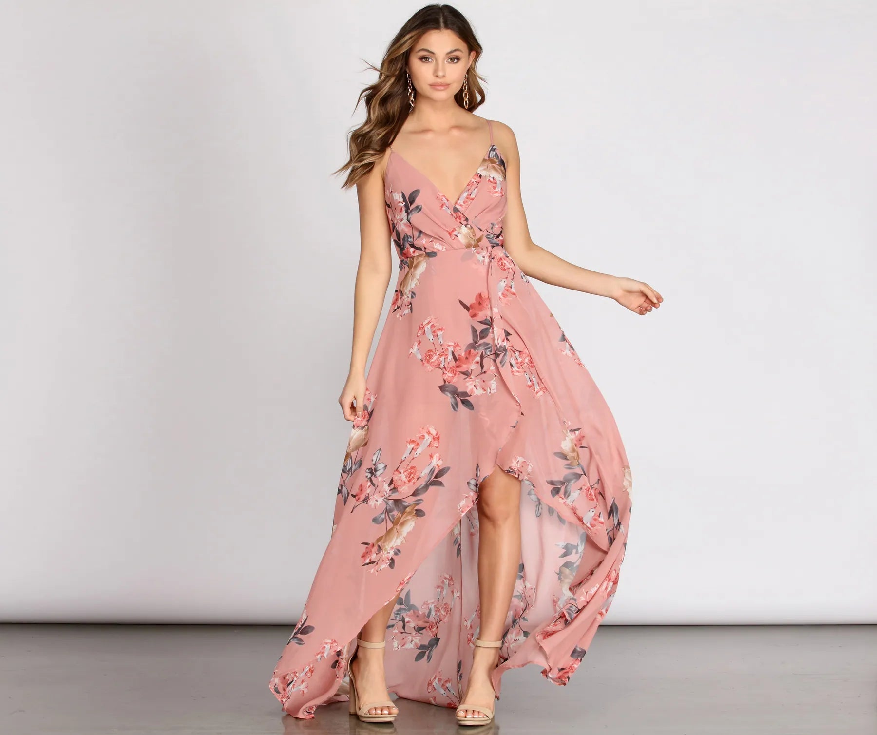 Destiny Floral High Low Dress