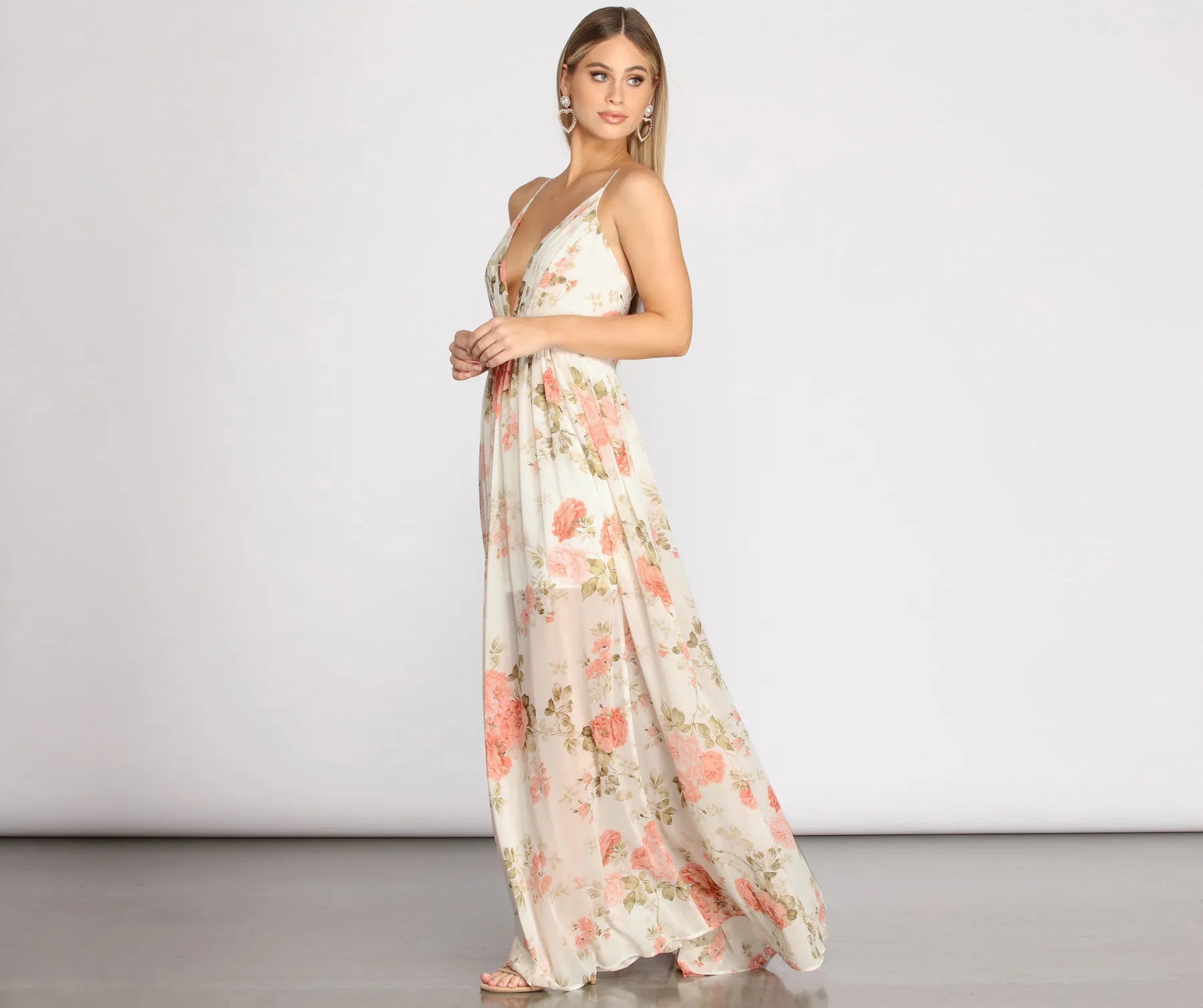 Tori Floral Chiffon A-Line Dress