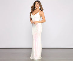 Meg Formal Iridescent Sequin Dress