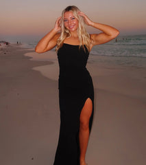 Kaia Strapless High Slit Formal Dress