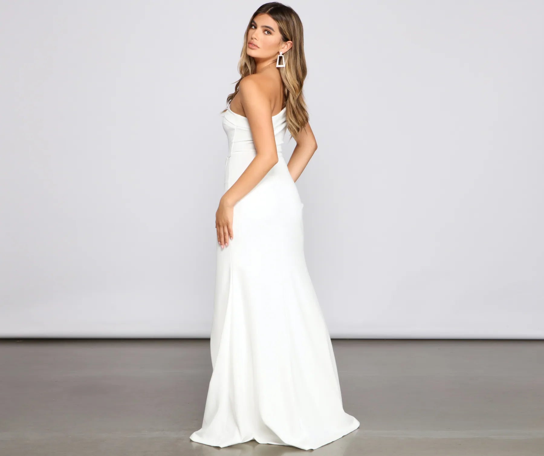 Susana Asymmetric Off-Shoulder Mermaid Dress