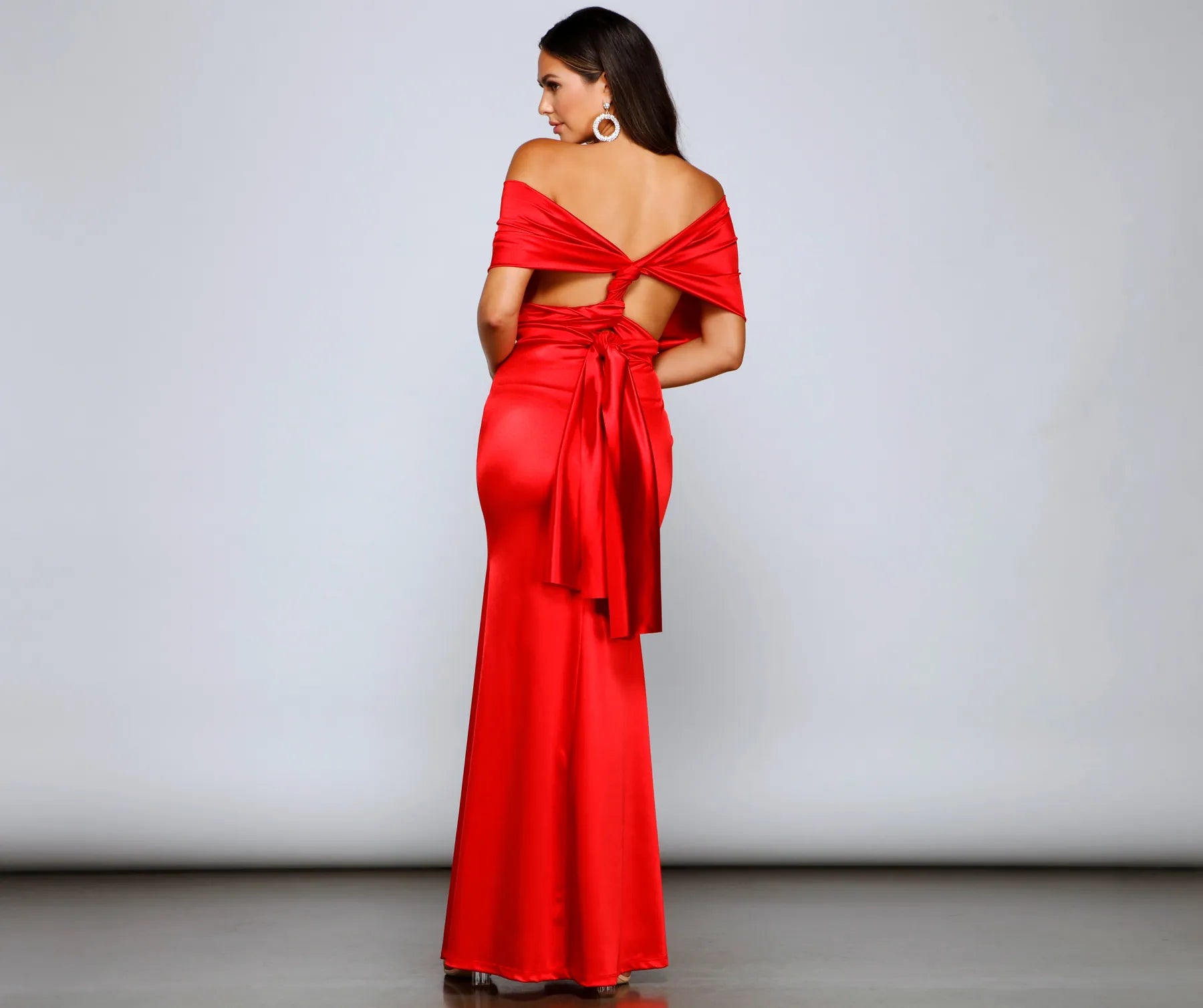 Johanna Formal Convertible Ties Satin Dress