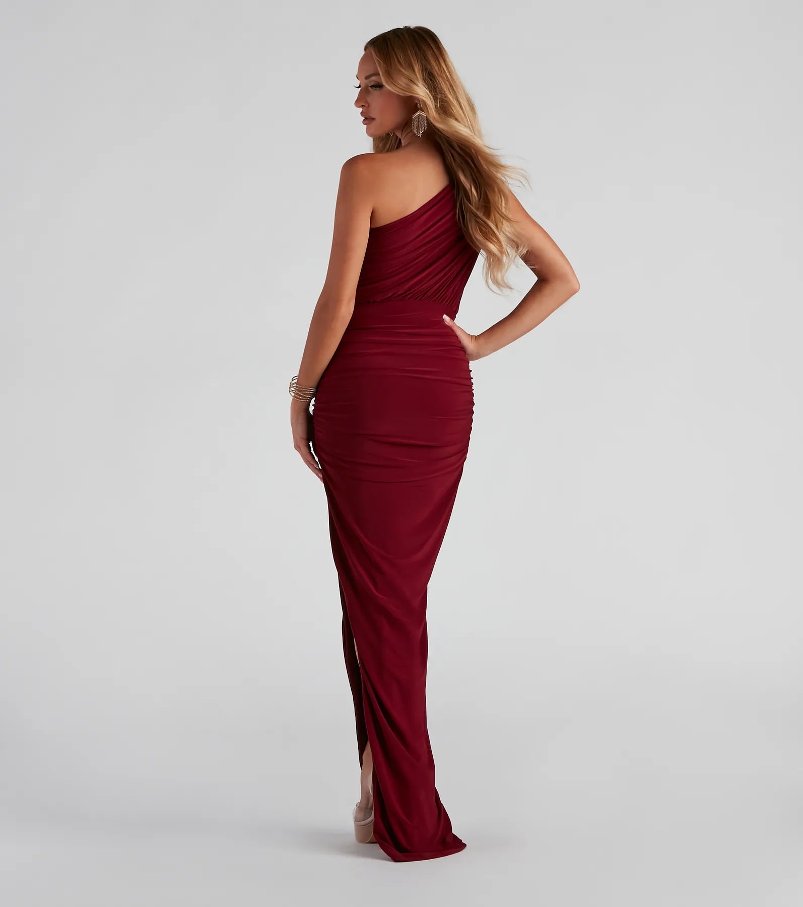 Adora Formal One-Shoulder Ruched Dress