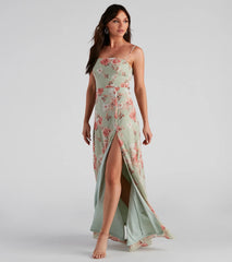 Bretly Formal Floral Chiffon Dress