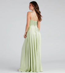 Dorothy Formal Satin A-Line Dress