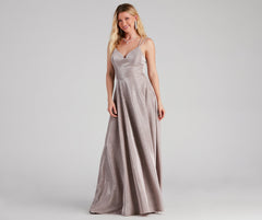 Edna Formal Glitter Lace-Up Dress