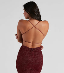 Adah Formal Glitter A-Line Dress