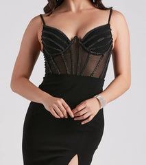 Ensley Formal Crepe Bustier Dress