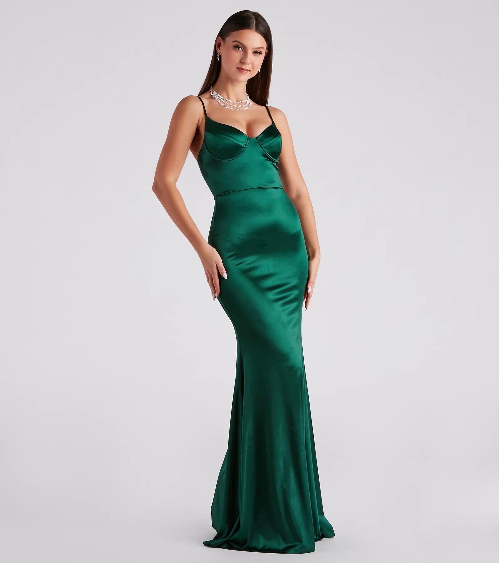 Penny Satin A-Line Formal Dress