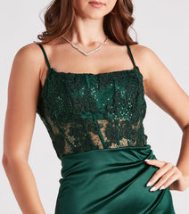 Mikayla Formal Lace Sequin Mermaid Dress