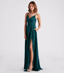 Mckenna Formal Glitter A-Line Dress