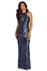 Kylie Formal Sparkling Sequin Dress