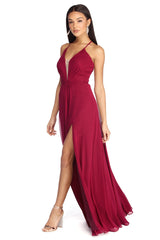 Julia Formal Chiffon Lace Up Dress