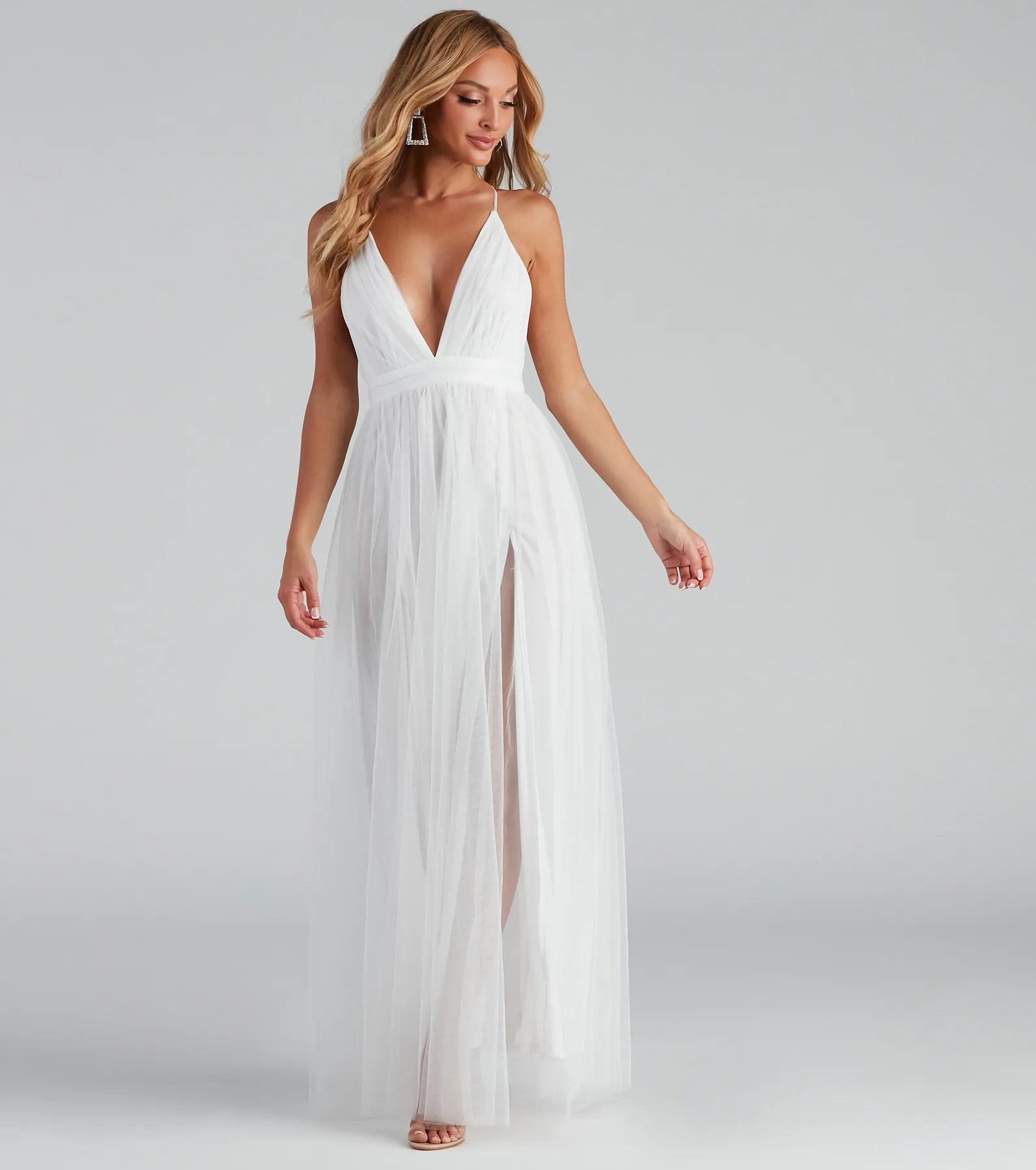 Elisabeth Pleated Tulle Formal Dress