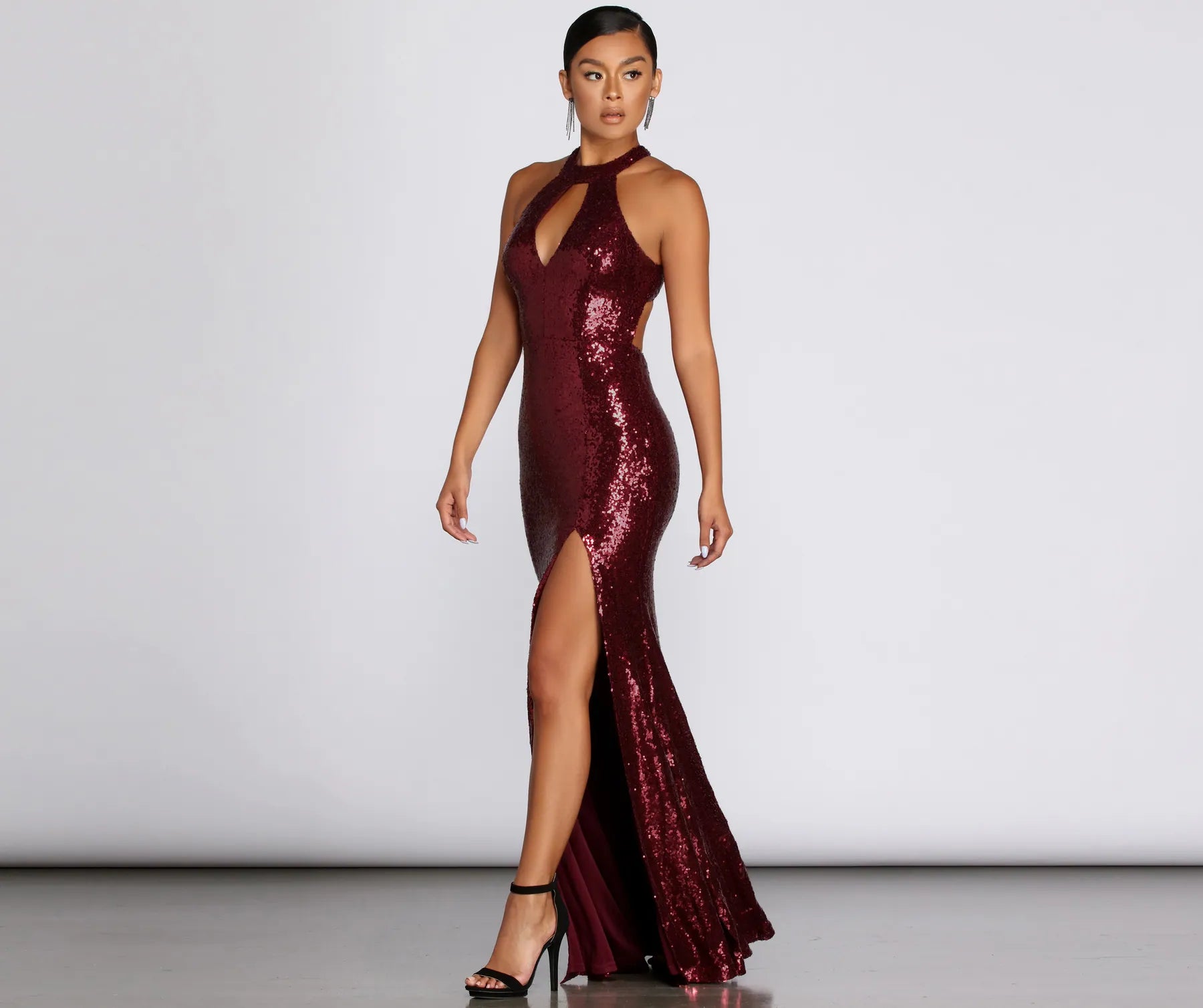 Jena Formal Sequin High Slit Dress