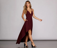 Diandra Crepe High Low Gown
