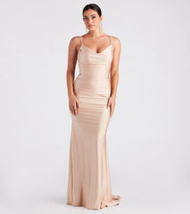 Jamie Formal Cowl Neck Mermaid Dress
