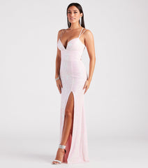 Maisel Formal Sequin Lace-Up Mermaid Dress