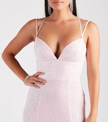 Maisel Formal Sequin Lace-Up Mermaid Dress