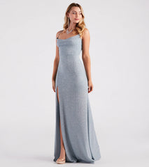 Malinda Formal Glitter A-Line Dress