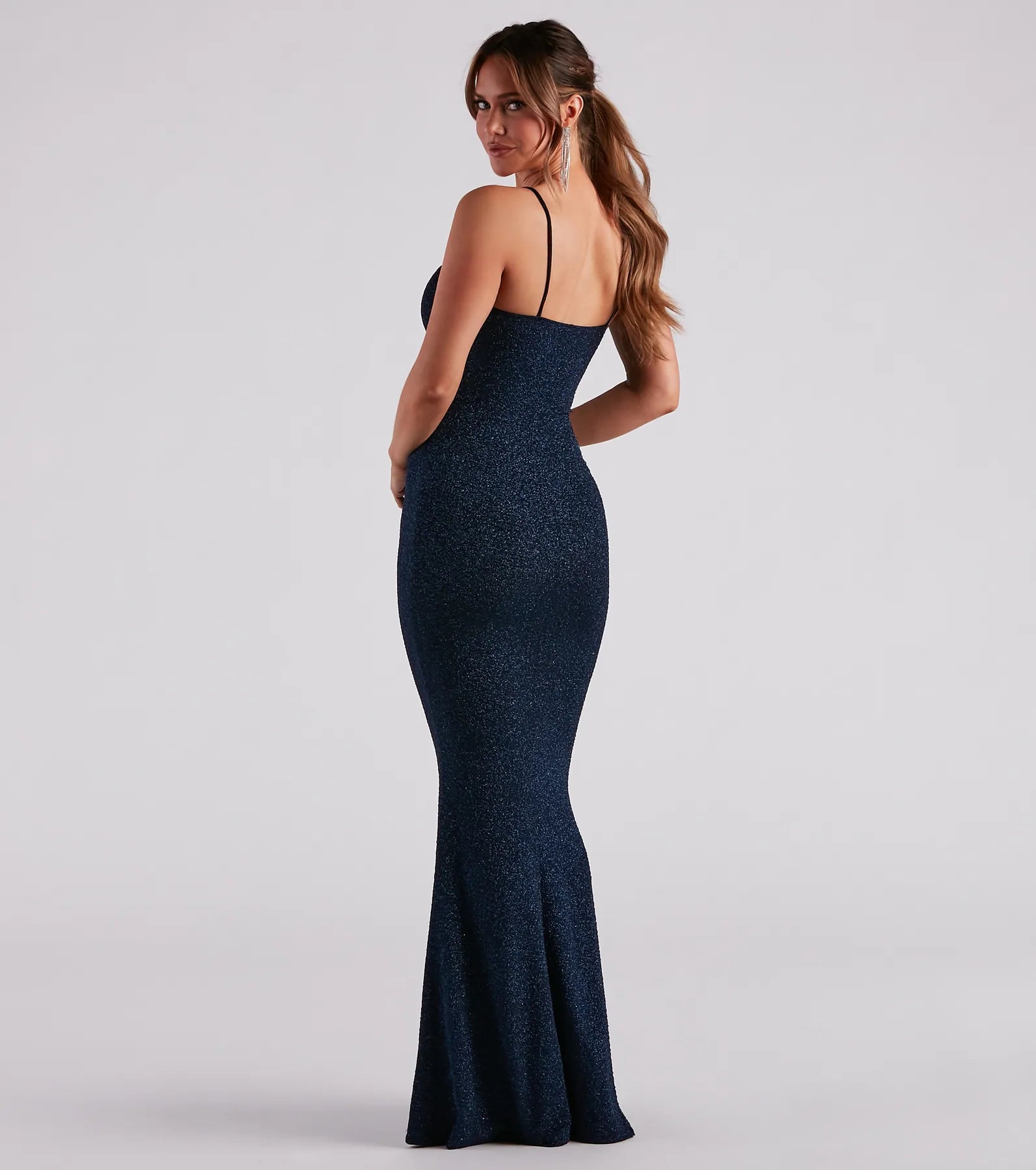Ainsley Glittering Evening Gown