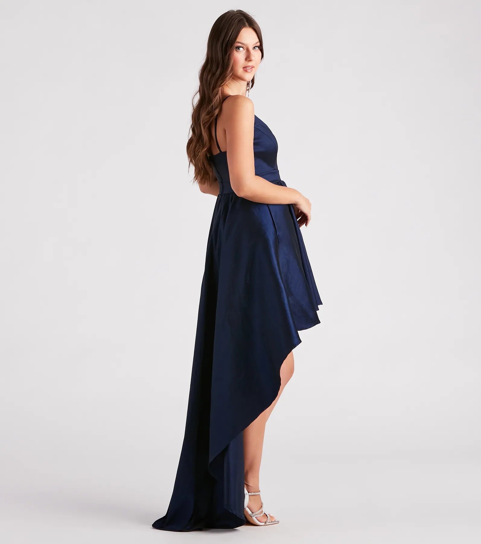 Steph Formal Taffeta High-Low Dress