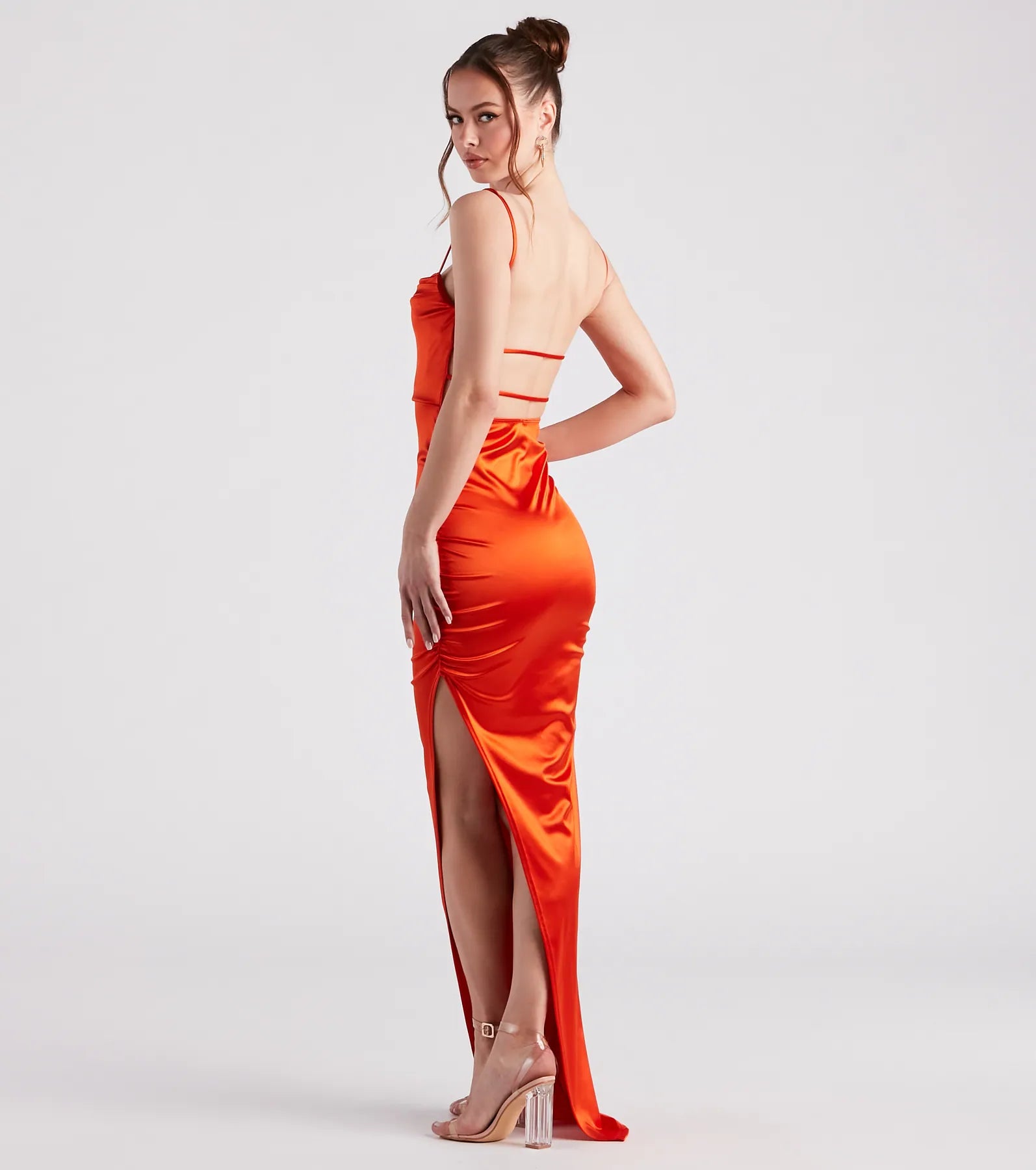 Alani Strappy Back Satin Formal Dress