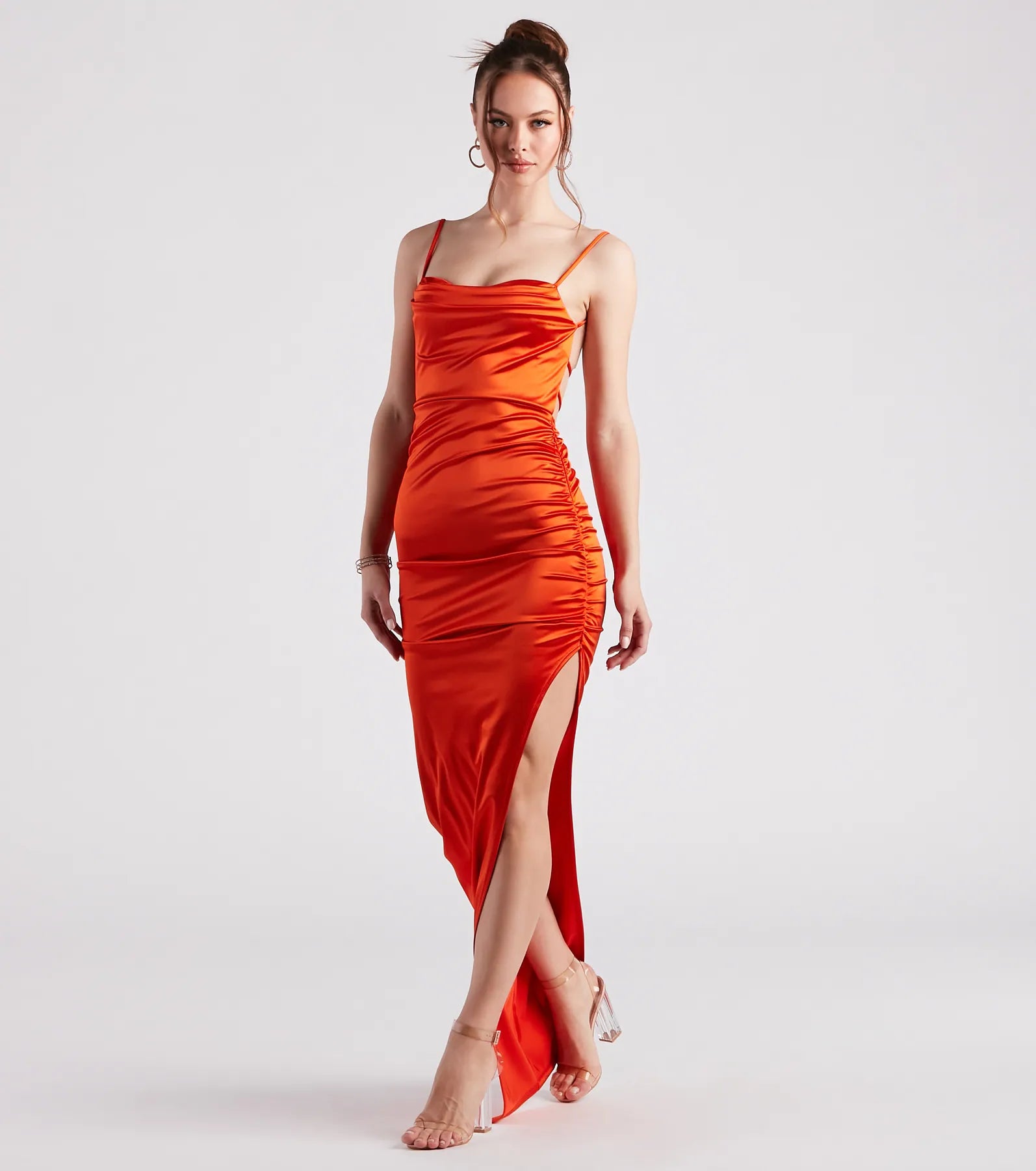 Alani Strappy Back Satin Formal Dress